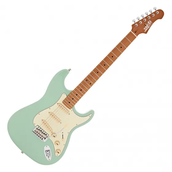 JET Guitars JS-300 i sea foam green med rostad lönnhals