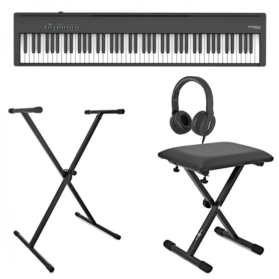 Roland FP-30X digitalpiano med stativ, pall och hörlurar
