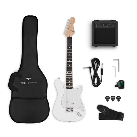 VISIONSTRING 3/4 elgitarrpaket i vit högglans